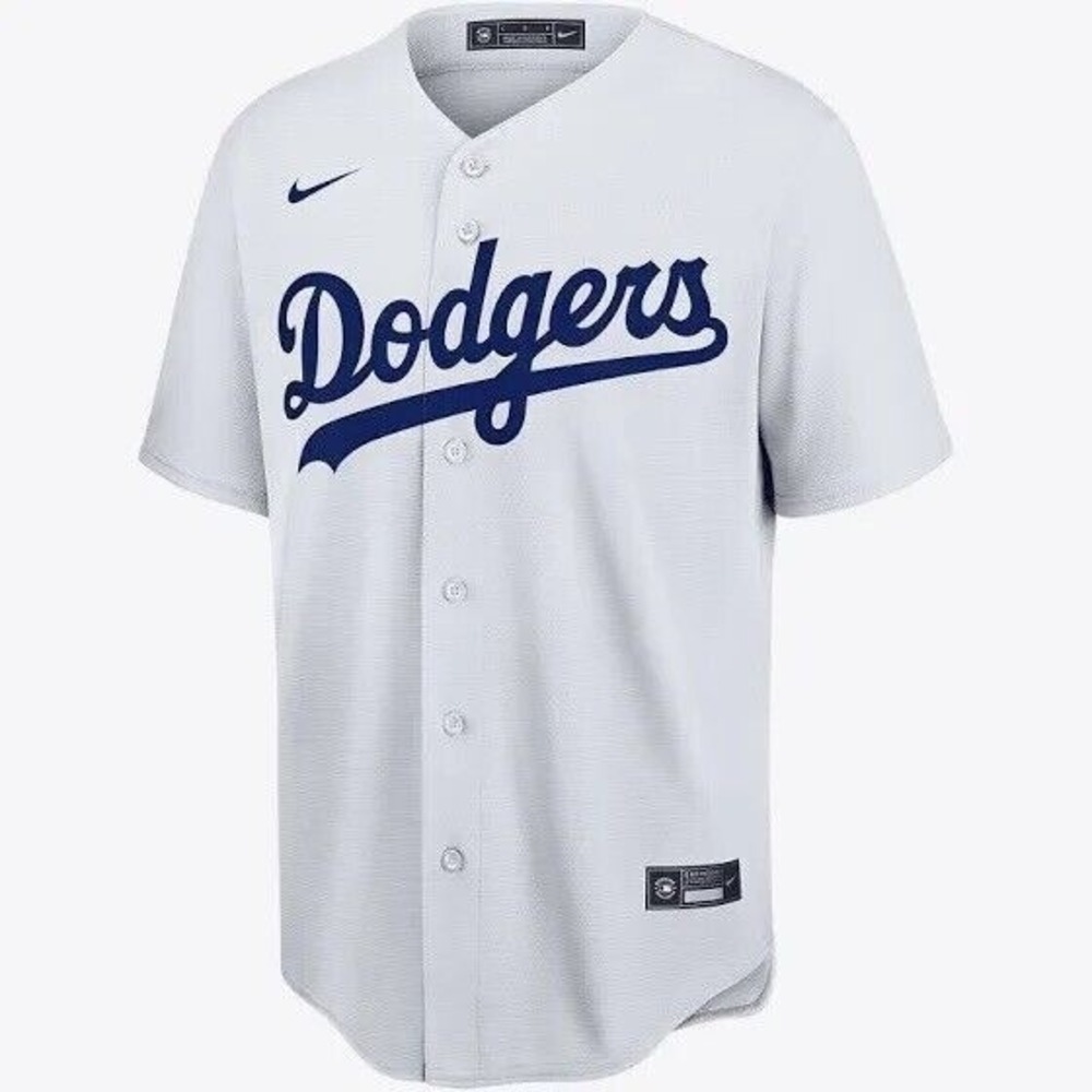 Nike Los Angeles Dodgers Boys Y-L-7 White Home Baseball Jersey Ohtani #17 NWT